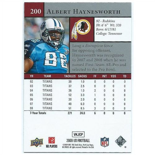 2009 Upper Deck - #200 - Albert Haynesworth