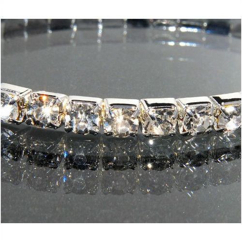 1 Row Wedding Party Clear Rhinestone Stretch Bangle Bracelet Jewellery 1337