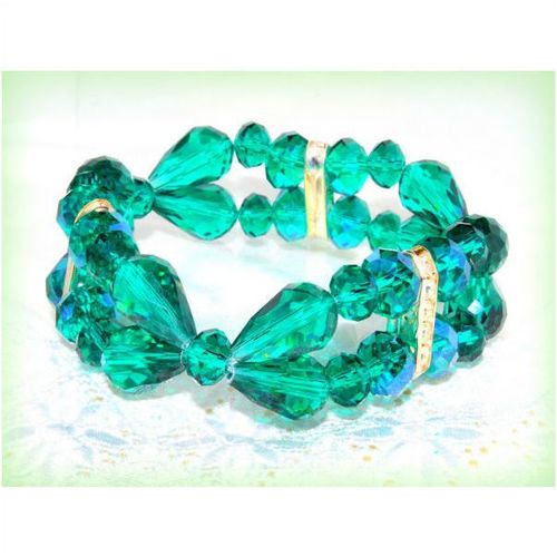 Outstanding Green Pear Swarovski Crystals Bracelets Bangles Jewellery 1536