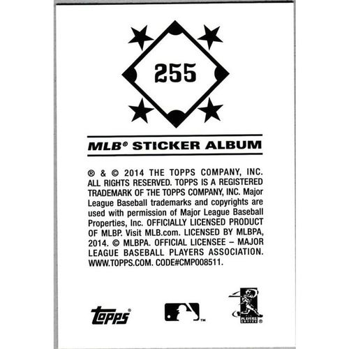 2014 Topps MLB Sticker Collection - #255 - Fredbird St. Louis Cardinals Mascot