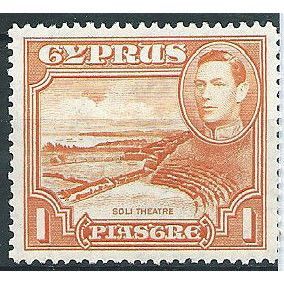 Cyprus 1938 SG154 1pi Orange Mounted Mint .. ..
