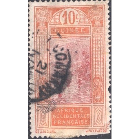 Guinea 1913 - SG85 - 10p red/lilac - Ford At Kitim - used