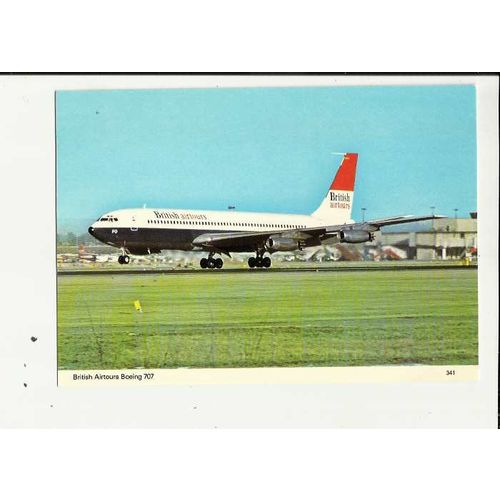 Aviation BRITISH AIRTOURS BOEING 707 Postcard by Skilton & Fry (341)