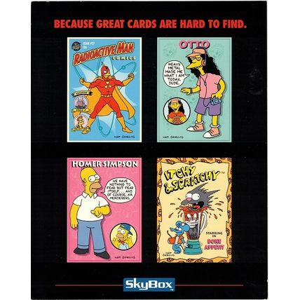SIMPSONS LARGE 4 panel PROMO card ( 1993 )