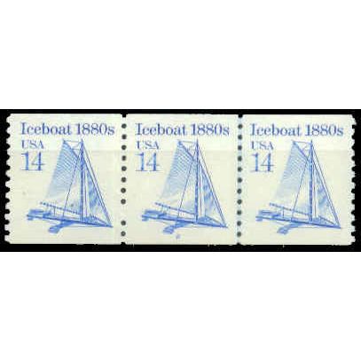 2134 14c Iceboat Very Fine MNH Dry Gum PNC 2/3 P0939