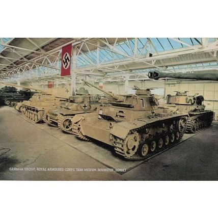 German Group of Tanks Swastika Bovington Tank Museum Mint Postcard
