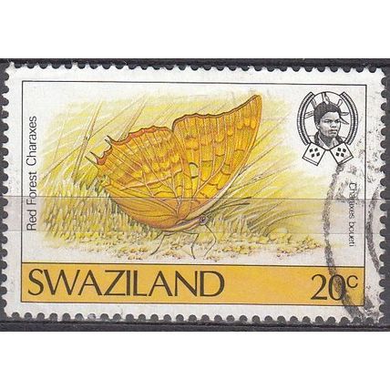 Swaziland 1987 Michel 517 O Cote (2002) 0.20 Euro Papillon Charaxes boueti