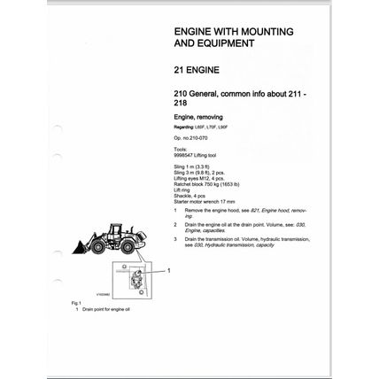 Volvo L60F L70F L90 Engine Repair Service Manual 2007 VOE21A1002898 PDF