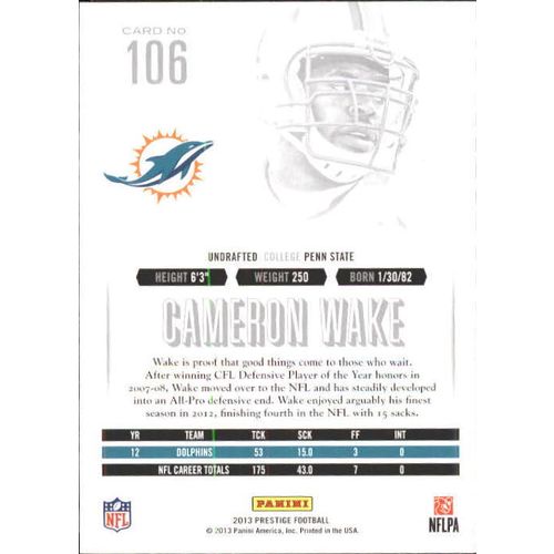 2013 Panini Prestige Football Cameron Wake