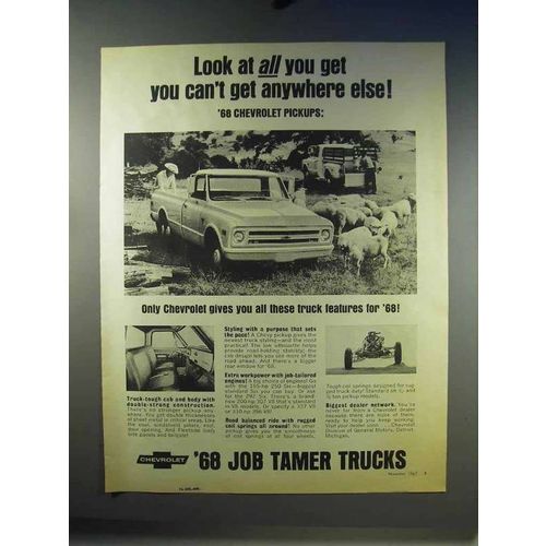 1968 Chevrolet Pickup Truck Ad - Look At All You Get