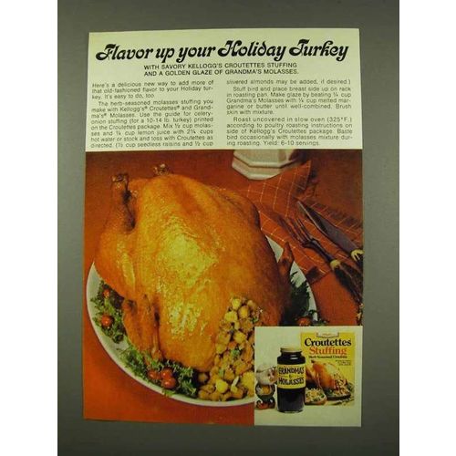 1973 Grandma's Molasses & Kellogg's Croutettes Ad