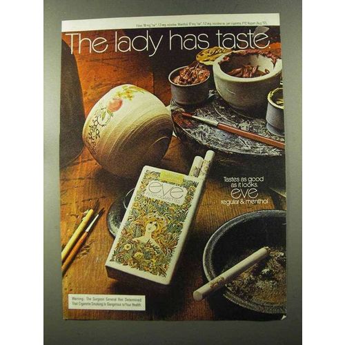1973 Eve Cigarettes Ad - The Lady Has Taste