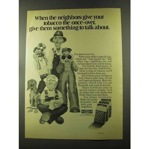 1973 Grace Nurish Robertsons Gold Dollar Fertilizer Ad