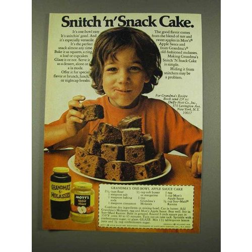 1973 Grandma's Molasses and Mott's Apple Sauce Ad