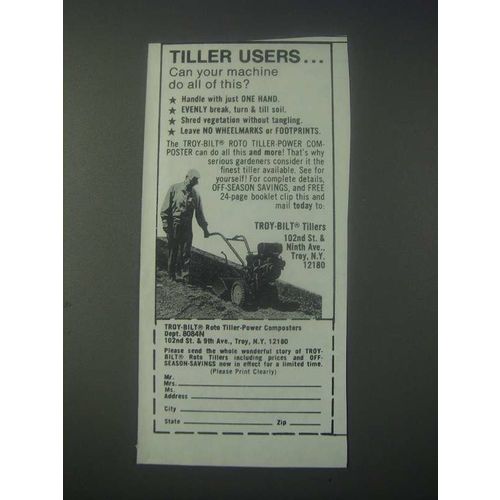 1978 Troy-Bilt Roto Tiller Ad - Tiller Users