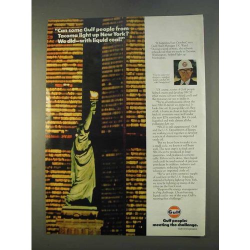 1979 Gulf Oil Ad - Tacoma Light Up New York