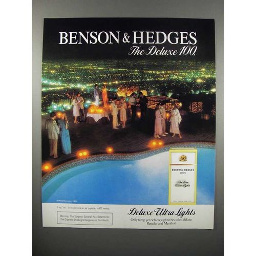 1983 Benson & Hedges Cigarette Ad - The Deluxe 100