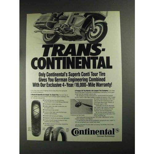 1991 Continental Conti Tour, Blitz &Sport 2000 Tires Ad