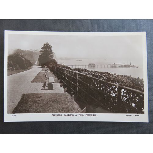 Windsor Gardens & Pier, Penarth, Glamorgan Postcard