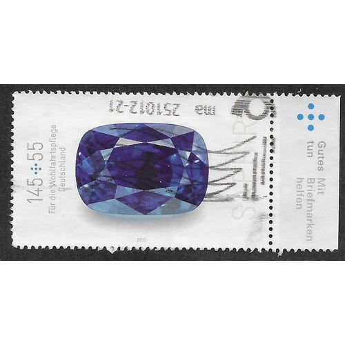 GER 2012 €1.45 + .025 ' MINERALS - SAPPHIRE' FINE USED (EBID57-123)