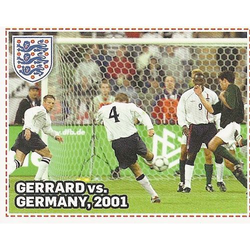 Topps ENGLAND 2012 Stickers: No.175 - Top 10 Goals: Gerrard Vs Germany, 2001