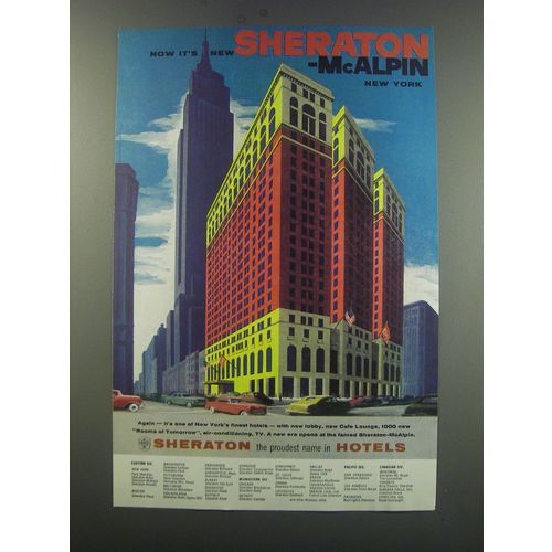 1957 Sheraton McAlpin New York Ad - Now it's new Sheraton - McAlpin New York