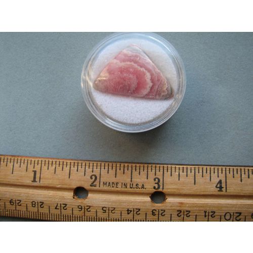 Rhodochrosite Cabochon: Flower Pattern in Rose, White, Brown; 28 cts; Argentina