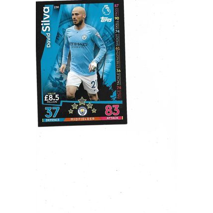 Match Attax 2018/19 230 David Silva Manchester City