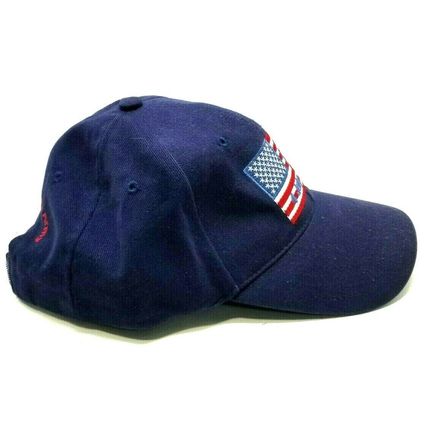 Blue Baseball Cap Hat MWR USAR EUR G1 Europe 4th of July 2005 Flag (J3)