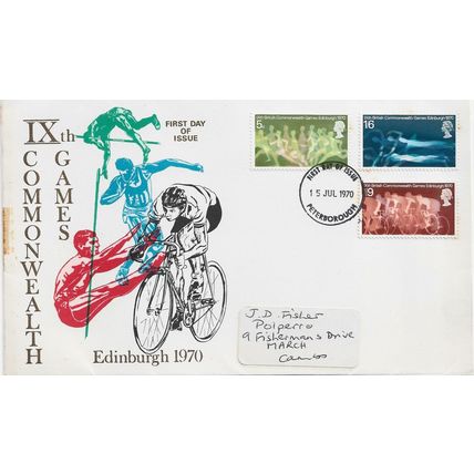 GB 1970 Commonwealth Games set FDC Peterborough pm