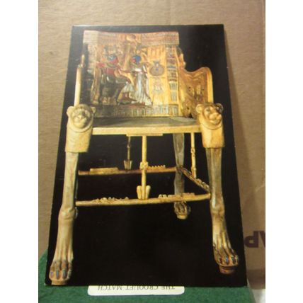 TUTANKHAMEN, KING'S GOLDEN THRONE. CAIRO MUSEUM. EGYPT. unused postcard 1984 #