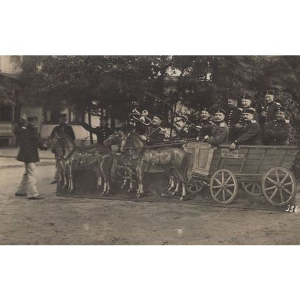 Munster Hannover German Army In Old Cart Transport Postcard