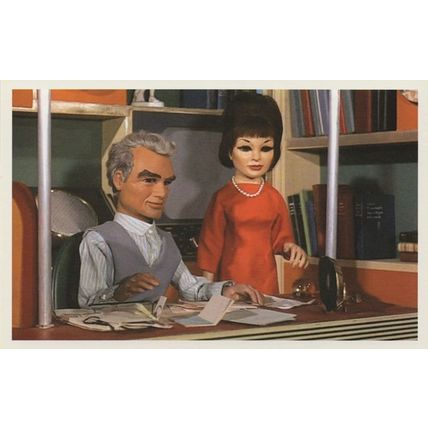 Jeff Tracy Tin Tin Kyrano Thunderbirds Episode 10 Postcard