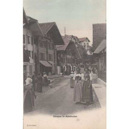 Adelboden Strasse Im Switzerland Fashion Antique Shops Postcard