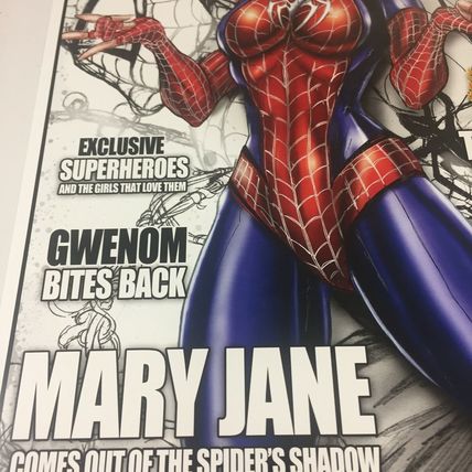 Marvel Maxim Sexy Spider Mary Jane Jamie Tyndall Signed 11" x 17" Print