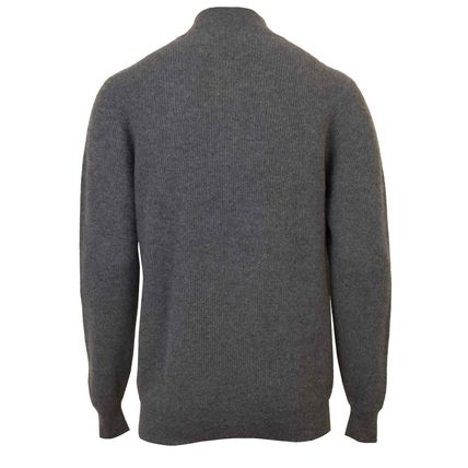 Gleneagles of Scotland Cashmere Zip Neck Jumper Grey, 2X-Large [BrandNewWithTags