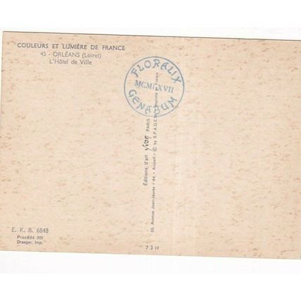 Orleans L'Hotel de Ville France Postcard unused VGC