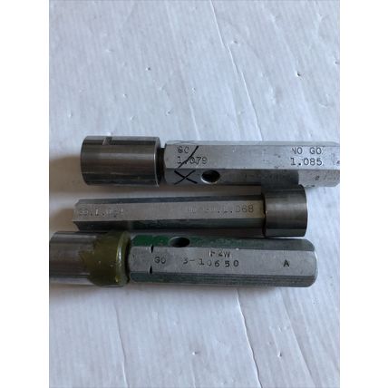 lot THE PIPE MACHINERY GO NO GO PLUG GAGE 1.068,1.079,AD