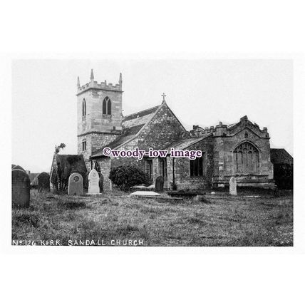 pu2240 - Yorks - Kirk Sandal, Early View of St.Oswald's Church - print 6x4