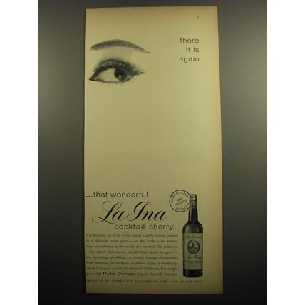 1960 Pedro Domecq La Ina Cocktail Sherry Ad - There it is again