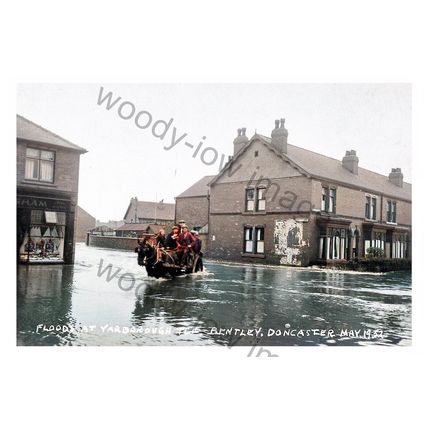 ptc6495 - Bentley , Yarborough Terrace Flooded 1932 , Yorkshire - print 6x4