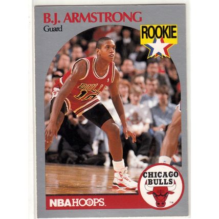 1990-91 Hoops B.J. Armstrong rookie basketball card #60 - Bulls RC