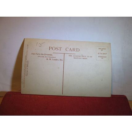 FAST FALLS THE EVENING TIDE by Benjamin Williams Leader antique postcard art =