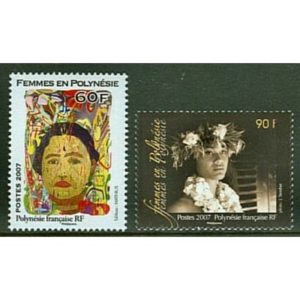 Fr. Polynesia Polynesian Women Painting Photography 2v 2007 MNH SG#1046-1047