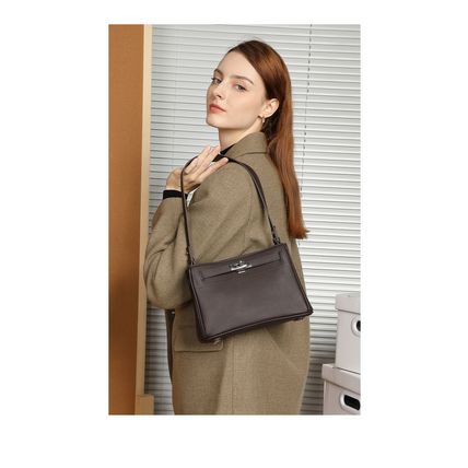 Women Retro Genuine Leather Handbag Brown