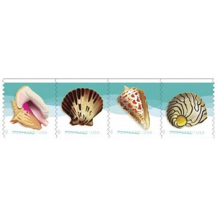 Seashells Pane of Twenty Post Card - Postage Stamps Scott 5166a