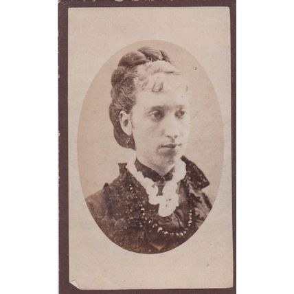 VICT. CDV PHOTO -LADY, PLAITED HAIR STYLE BY CHAS KEEPING , EXETER