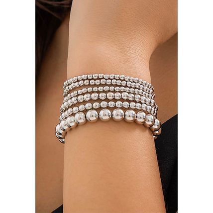 White Multi Layered Beaded Bracelet