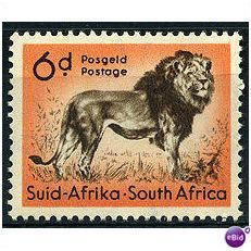 South Africa 1954 SG158 6d Sepia & Orange UnmountedMint