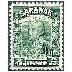 Sarawak 1934 SG107 2c Green Mounted Mint.
